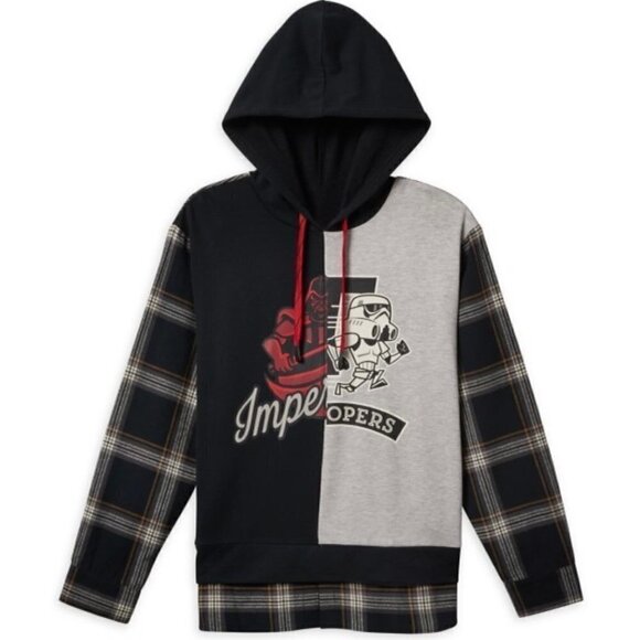 Disney Star Wars Imperial Stormtrooper Flannel Hoodie in Size M - Picture 1 of 8